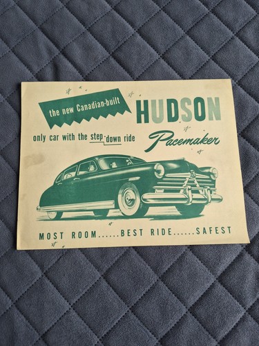 Vintage Hudson Pacemaker Brochure Pamphlet Booklet Advertising VTG