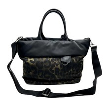 Prada Tessuto Bag Black Khaki Green Nylon Leopard