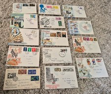 Old Commemorative British Stamps 1960 - 1968 and Commemorative Envelopes