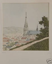 Fritz Koziol Linz New Cathedral Danube Austria Neo-Gothic Church Cathedral View