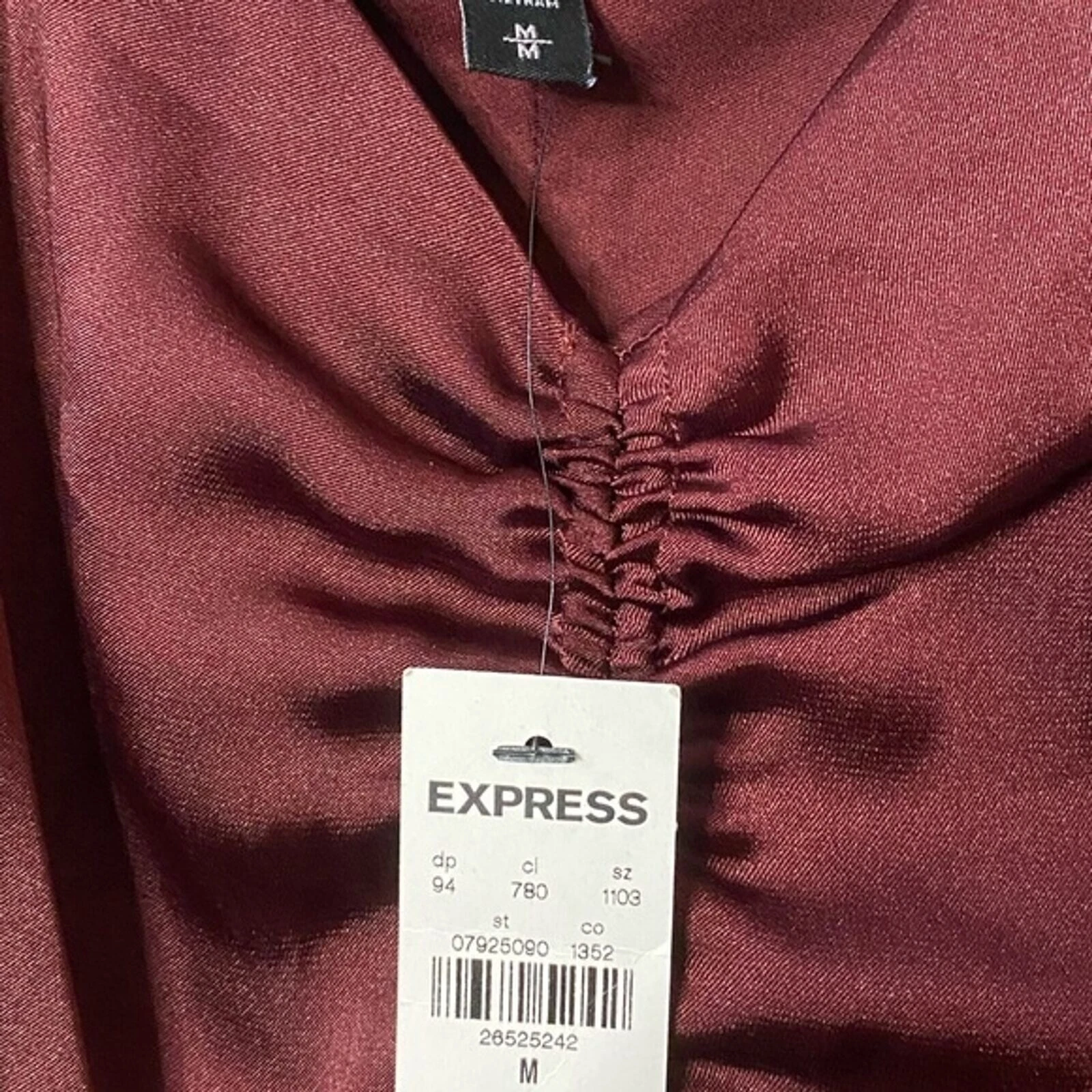 VALENTINO Abito Slip Express Spaghetti Strap Nuovo Con Etichetta Tg M Borgogna Rachel