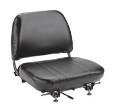 NEW UNIVERSAL FOLDING VINYL FORKLIFT SEAT FITS CLARK CAT HYSTER YALE TOYOTA 