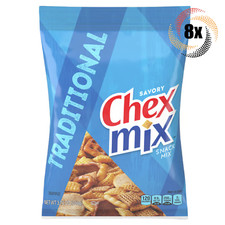 Full Box 8x Bags Chex Mix Traditional Savory Assorted Snack Mix 3.75oz