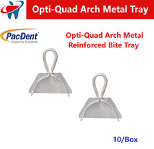 10Pcs Dental Impression Trays Opti-Quad Arch Metal Reinforced Bite Tray Anterior