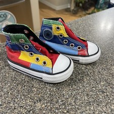 Converse Chuck Taylor All Star Hi Top Sneaker Colorful Patchwork Kids Size 3