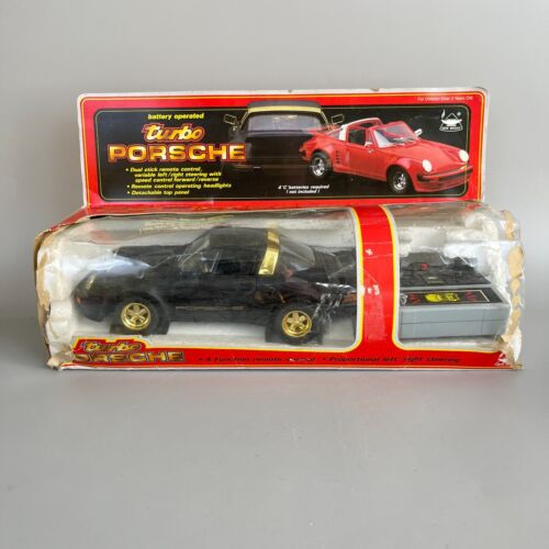 1987 Porsche 930 Turbo R/C Car Vintage 1980s New Bright No. 203 Works! - Picture 15 of 21