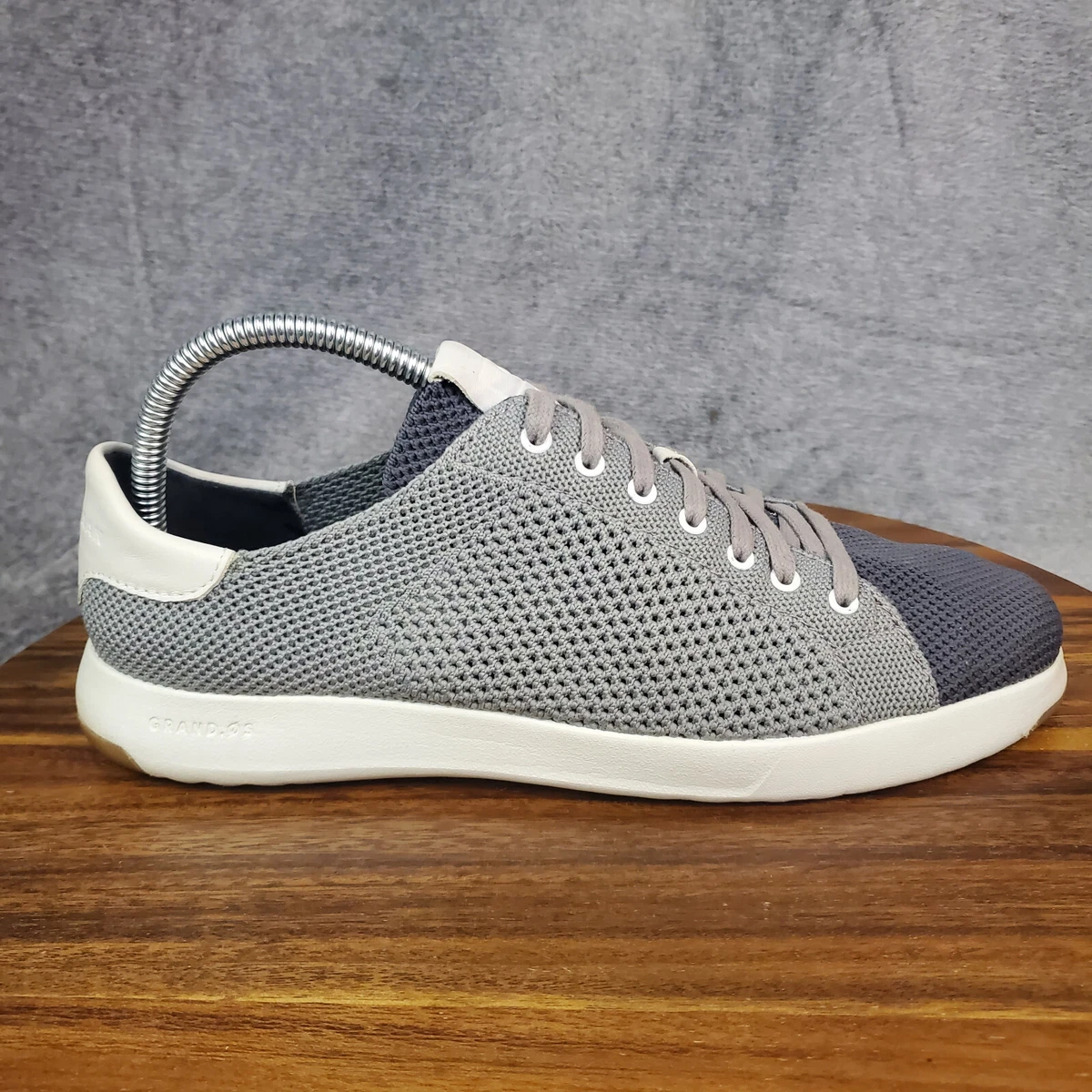 Cole Haan Grandpro Shoes Men s 9 M Gray Knit Stitchlite Lace Up