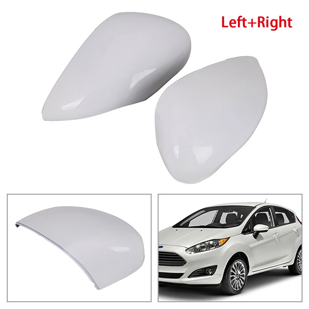 Door Wing Mirror Cover White Fit For Ford Fiesta MK7 Left Right Side Cap 09 15