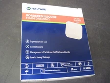 HALYARD Multi-Layer Bordered Silicone Foam Dressing, Gentle Adhesive with Sup...
