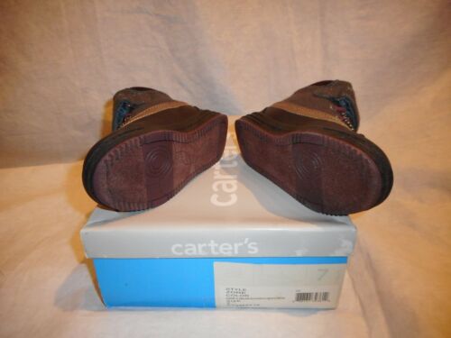Carter's Grey/Burgandy/Brown Boots Toddler US Size 7 - Picture 7 of 8