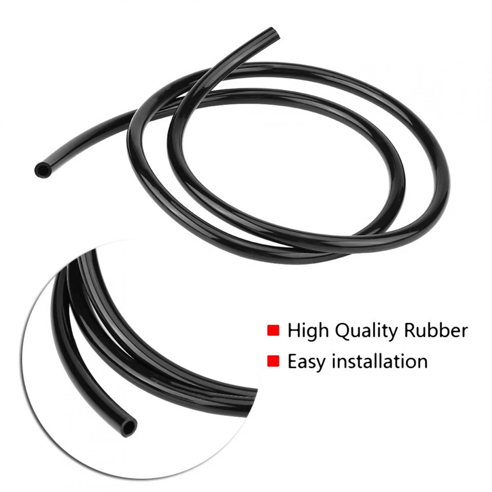Manguera de línea de combustible universal de 8 mm negra para motocicleta sin goma Foto 2 de 4