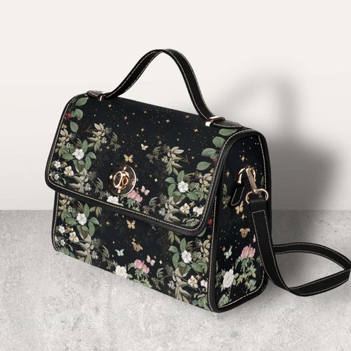 Luxury canvas or leather handbag, shoulder strap, boho bag, hippies boho gift - Picture 4 of 5