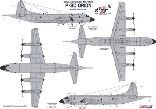1/72 P3C Orion-RAAF Anniversary Schemes DEKL's II - Picture 8 of 9