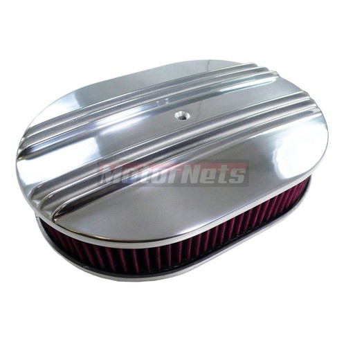Bloque pequeño Chevy SBC aluminio cubierta de válvula alta 12" lavable filtro de aire PCV varilla - Imagen 2 de 7