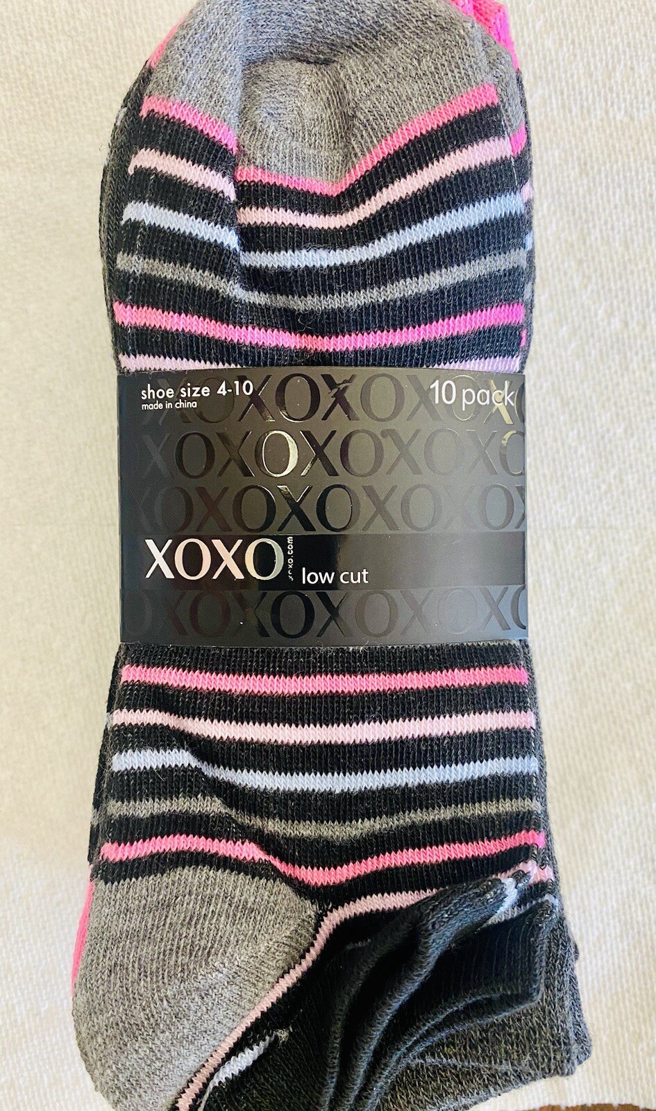 XOXO Pack/10 Pairs Low Cut Socks, Multicolor, Size 4-10, New With Tags ...