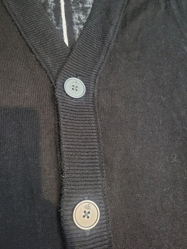 Brandneu mit Etikett Calvin Klein Jeans schwarze Feinstrick-Cardigan für Herren M reine Baumwolle CK - Bild 4 von 6