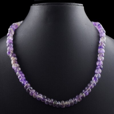 Herausragendste 340,00 kt lila Amethyst Perlen Halskette VK 02 E602