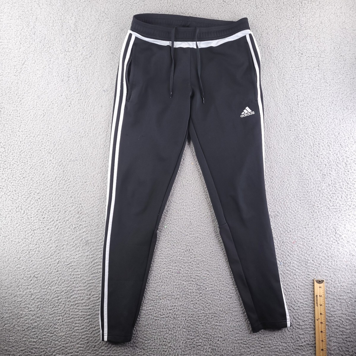 Adidas Pants Womens Small Black Soccer Track Skinny Warm up Jogger