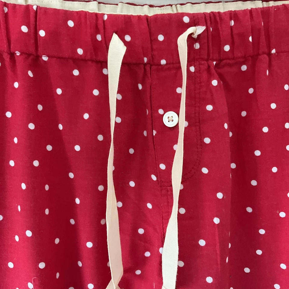 J.CREW Women's Size S Red & White Polka Dot Pajama Pants Bottoms Girl's - Image 4 of 4