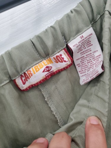CARIBBEAN JOE Size 3X Sage Green Elastic Waist Trouser Capri NWT - 第 7/11 張圖片