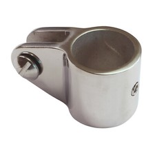 Round Tube Connection Bracket for Lug Attachment, Polished Stainless Steel