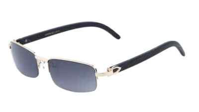 Fashion Rimless  Metal Frame Wood Arms Buffs Migos New Style Square Sunglasses