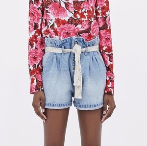 zara paperbag shorts