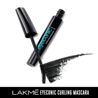 Lakme Eyeconic Lash Curling Mascara, Black, 9ml With Smart curl brush +Free SHIP