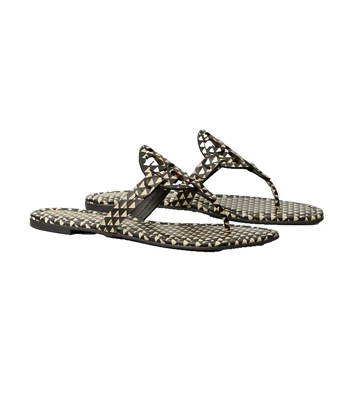 Sandalias geométrica superior de cuero Tory Burch para Mujeres