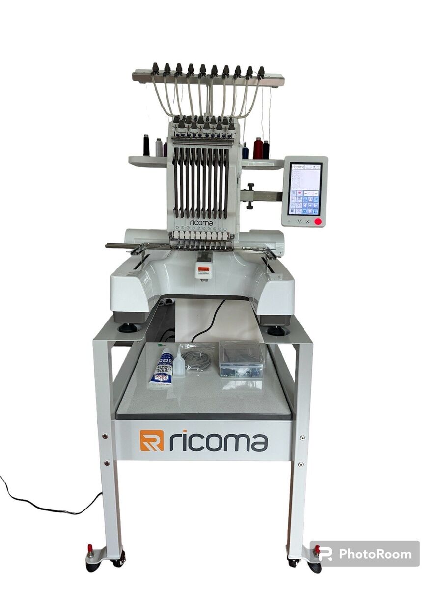 Ricoma EM-1010 Embroidery Machine Used with Stand + Ricoma EM-1010 Embroidery Machine Used with Stand +