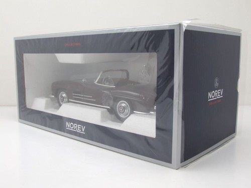 Mercedes 300 Sl Roadster 1957 Rojo Oscuro Coche a Escala 1:18 Norev - Imagen 11 de 11