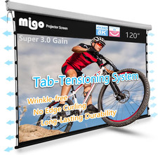 120" Tab-Tensioned Projector Screen 4K HD 16:9 for Home Theater  Cinema