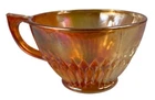 Jeanette Peach Carnival Iridescent Depression Glass Handled Punch Tea Cup