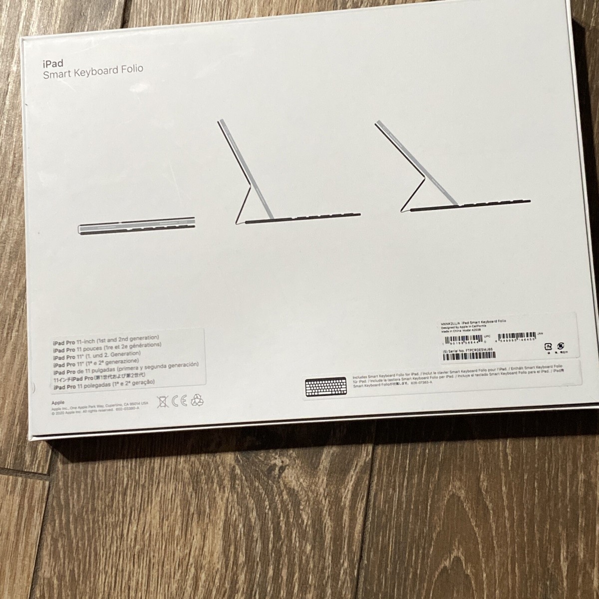EMPTY BOX ONLY) iPad Pro Smart Keyboard Folio w/inserts 11