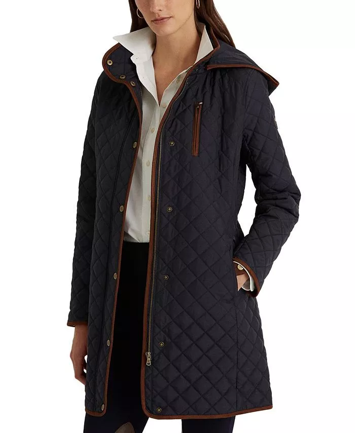 Womens quilted clearance coat