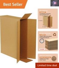 Large Corrugated Cardboard Moving Boxes 26x6x20 - Eco-Friendly 10-Pack Value