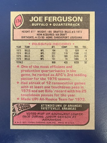 Tarjetas de fútbol americano Topps 1977 completan tu conjunto que elijas elegir cada una #171 - 358 - Imagen 5 de 289
