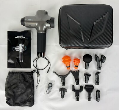 DACORM Massage Gun Professional Percussion Muscle Portable 15hrs 12 Heads