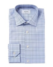 NWOT Eton Contemporary Fit Elegant Dress Shirt Blue US 17.5/EU44 MSRP 280