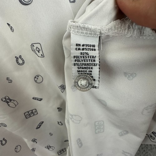 Polo Bolos Pin Tragamonedas de Póquer Rendimiento Recto Down Mangas Cortas Talla Mediana - Imagen 11 de 14