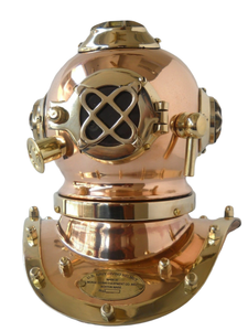 U.S NAVY MARK V BRASS COPPER DIVING DIVERS HELMET COLLECTIBLE DEEP SEA Halloween