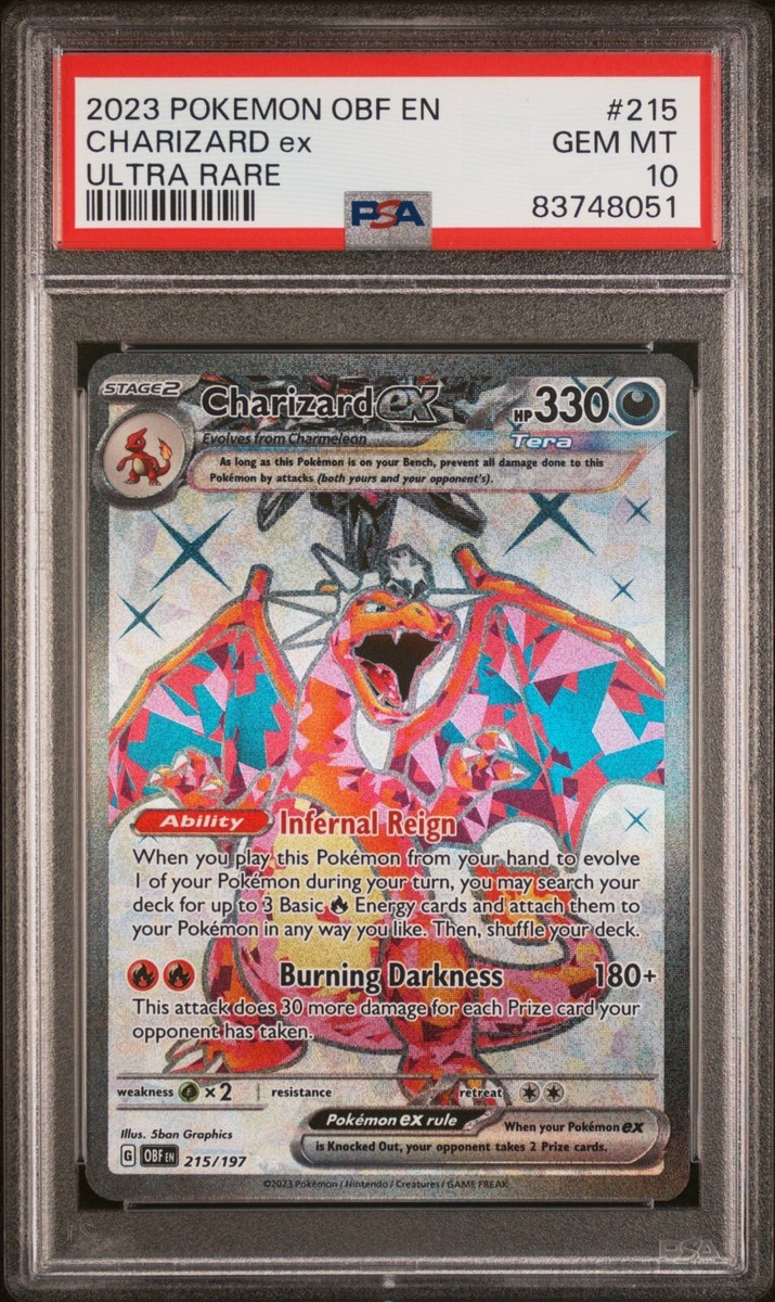 Charizard ex 215/197 PSA 10 - Scarlet & Violet Obsidian Charizard ex 215/197 PSA 10 - Scarlet & Violet Obsidian