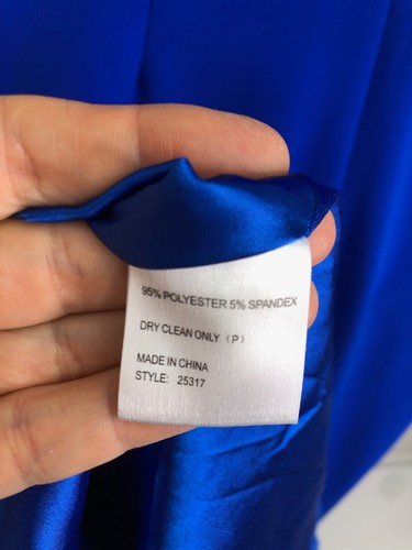 Sheike Eternity strapless dress gown size 8 fishtail cobalt blue boned bodice - Picture 7 of 8