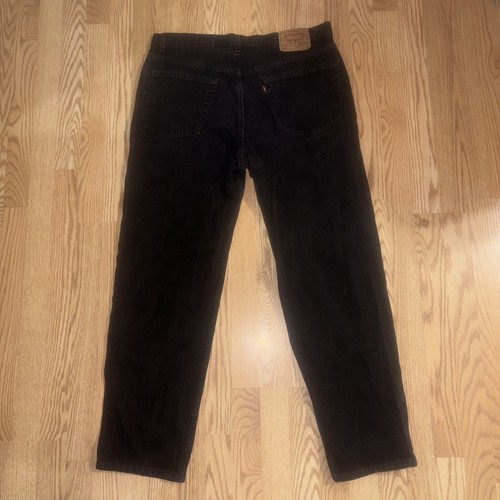 Levis Jeans Herren 550 Relaxed Schwarz 40x32 Vintage 90s Made In USA Black Tag - Bild 5 von 7