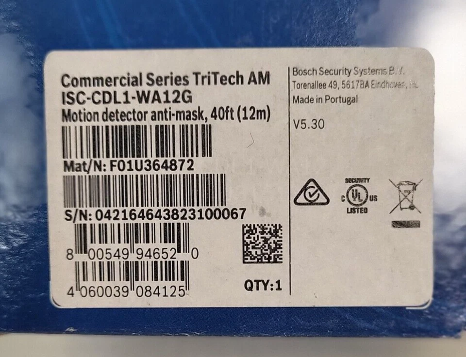 BOSCH ISC-CDL1-WA12 Commercial Series TriTech AM Motion Detector w/Anti-mask - Image 4 of 4