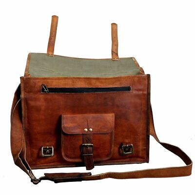 Borsa a tracolla da uomo in vera pelle vintage messenger business