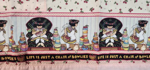 Vintage Life is Just a Chair Full of Bowlies Küchenschürze Kochen eine Tasche EUC - Bild 2 von 10