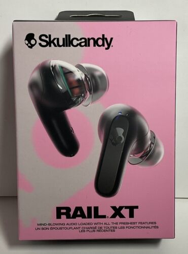 *NEW* SkullCandy True Wireless Air Buds “Rail XT” Skull iQ (Black)