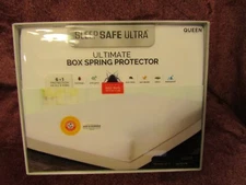 NEW - SLEEP SAFE ULTRA 6 IN 1 ULTIMATE QUEEN BOX SPRING PROTECTOR WATERPROOF