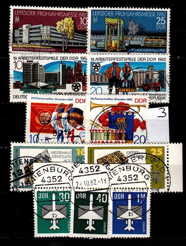 DDR 1982: Posten/Lot, 5 sauber gestempelte kplt. Ausgaben, einwandfrei, s.Bild 3